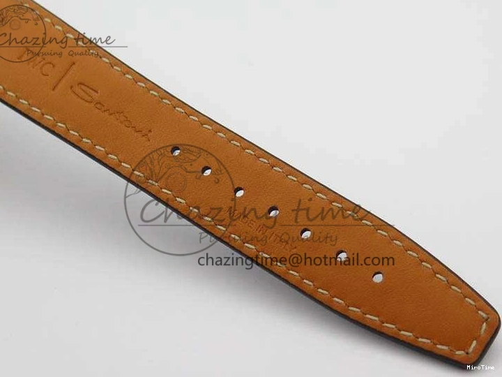 MIROTIME 0201 Da Vinci IW356601 SS TW 1:1 Best Edition Blue Dial On Black Leather Strap A Durable 7239